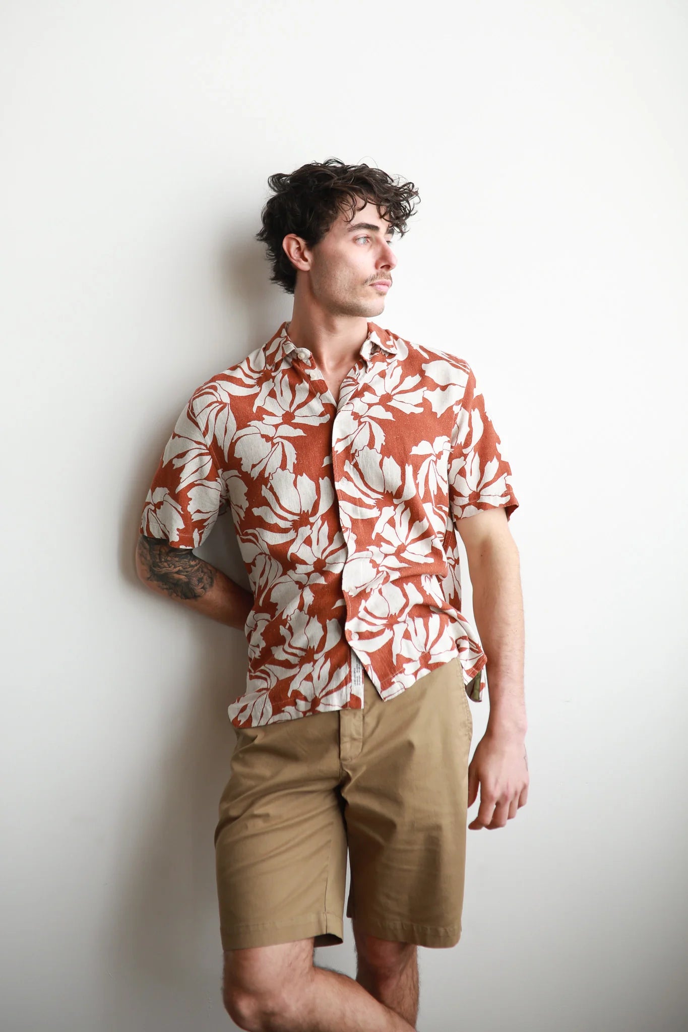 James Harper Puerto Rico Linen S/S Shirt Paprika