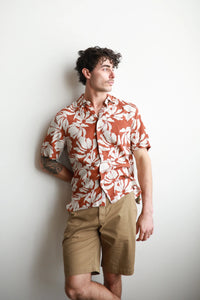 James Harper Puerto Rico Linen S/S Shirt Paprika