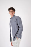 James Harper Western Cord LS Shirt Basalt