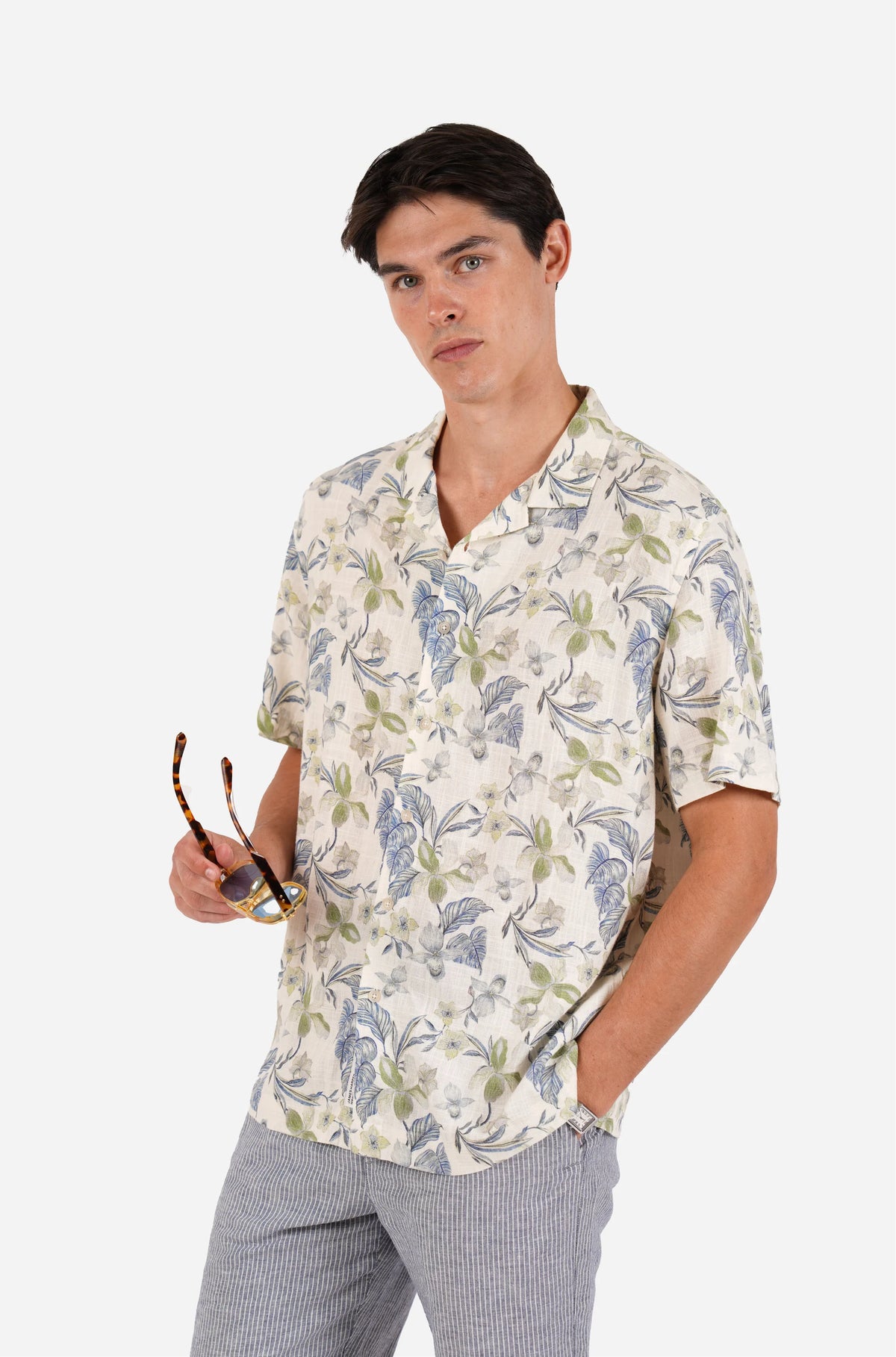James Harper SS Cuban Collar Maldives Green