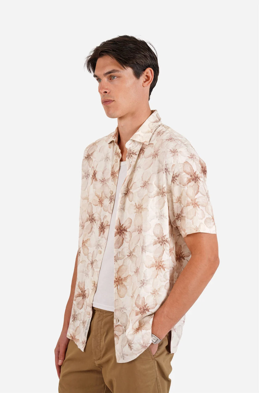James Harper SS Shirt Floating Floral Natural