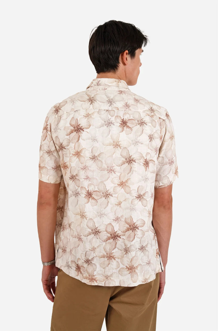 James Harper SS Shirt Floating Floral Natural