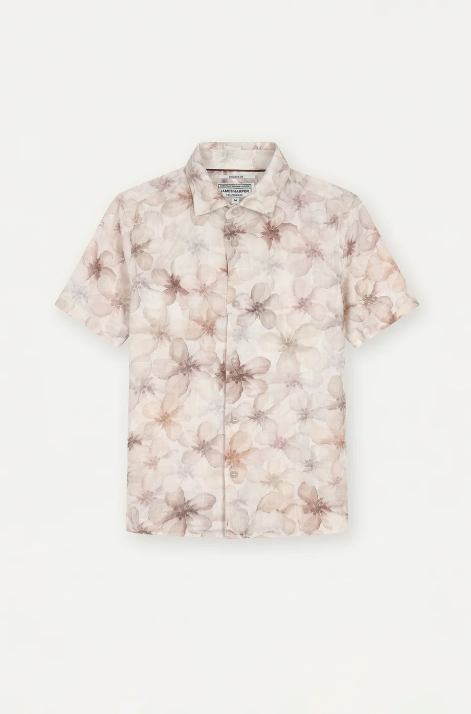 James Harper SS Shirt Floating Floral Natural