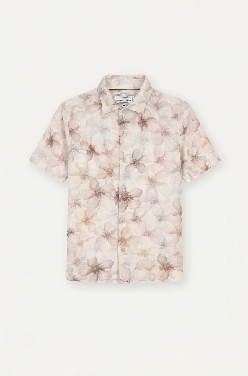 James Harper SS Shirt Floating Floral Natural