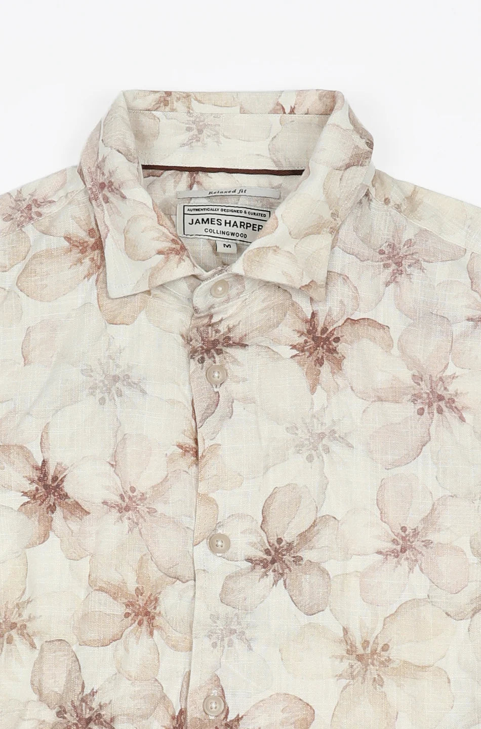 James Harper SS Shirt Floating Floral Natural