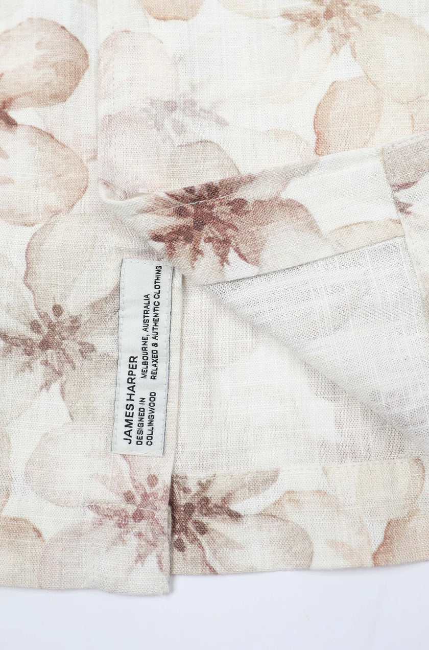 James Harper SS Shirt Floating Floral Natural