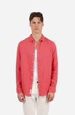 James Harper Linen LS Garment Dyed Shirt Coral