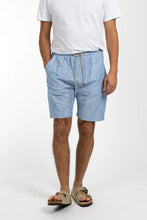 Load image into Gallery viewer, James Harper JHSH22 Elasticated Short Linen Blue
