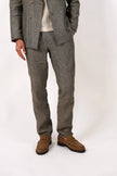 James Harper Linen Relaxed Pleated Pant Olive
