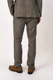 James Harper Linen Relaxed Pleated Pant Olive