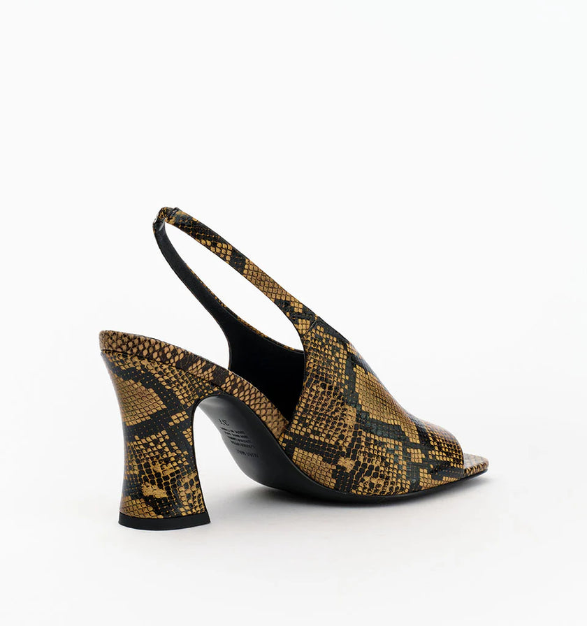 Alias Mae Jackie Slingback Heels Caramel Snake Leather