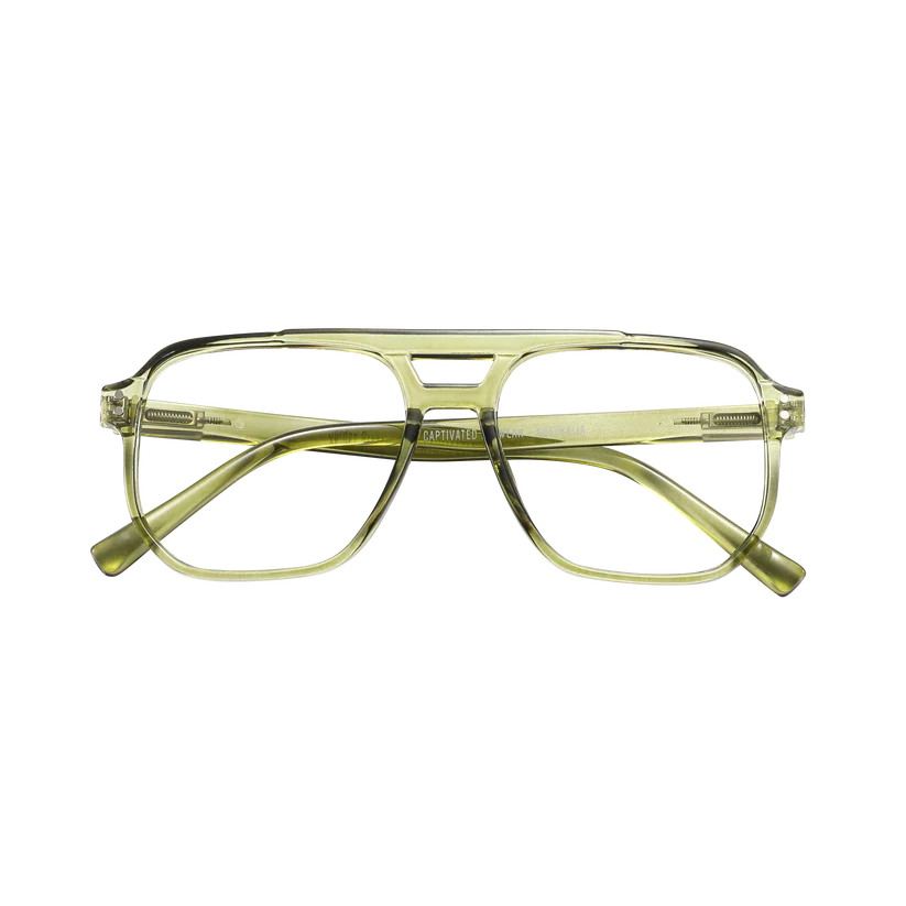 Captivated Eyewear Jordan Readers Green