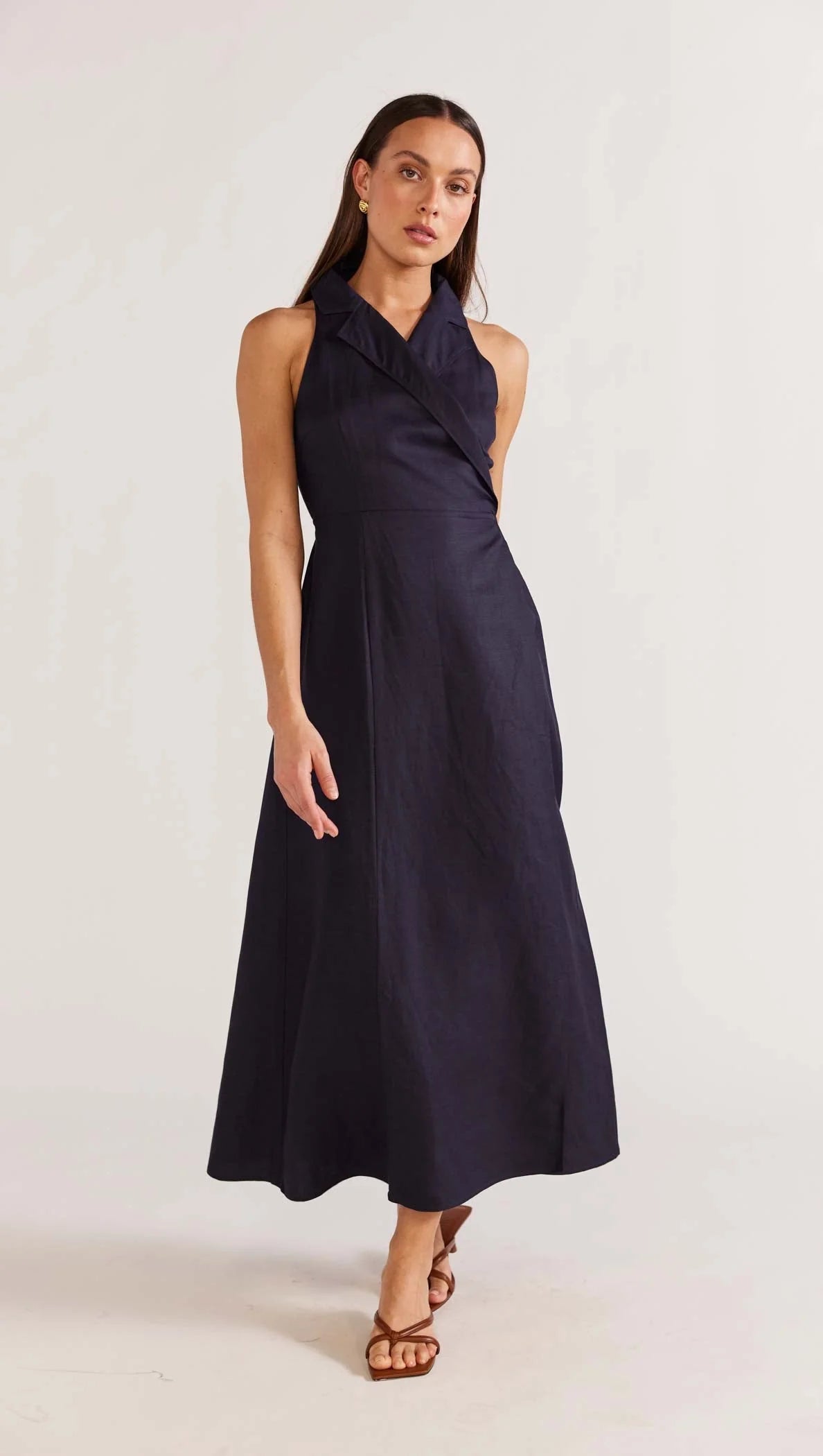 Staple The Label Jori Wrap Dress Navy