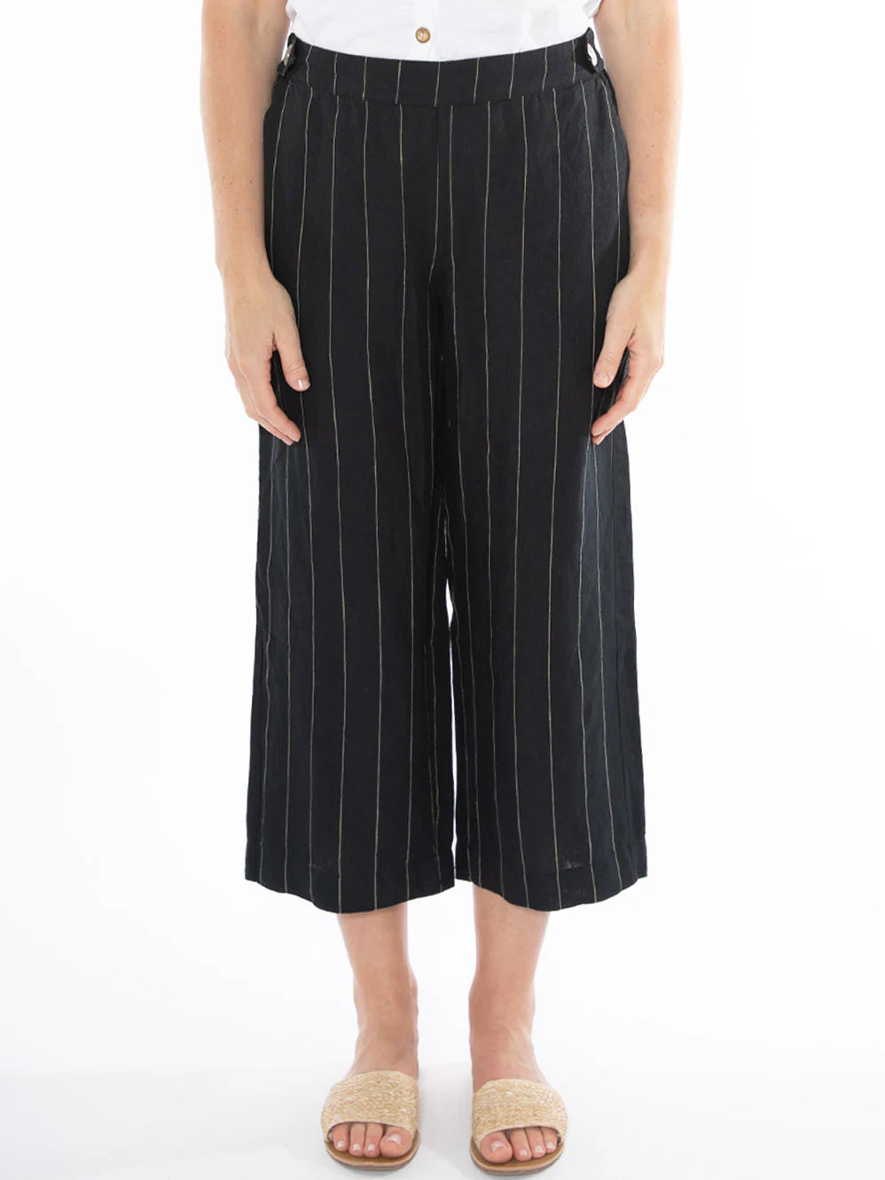 Jump Wide Stripe Pant Black