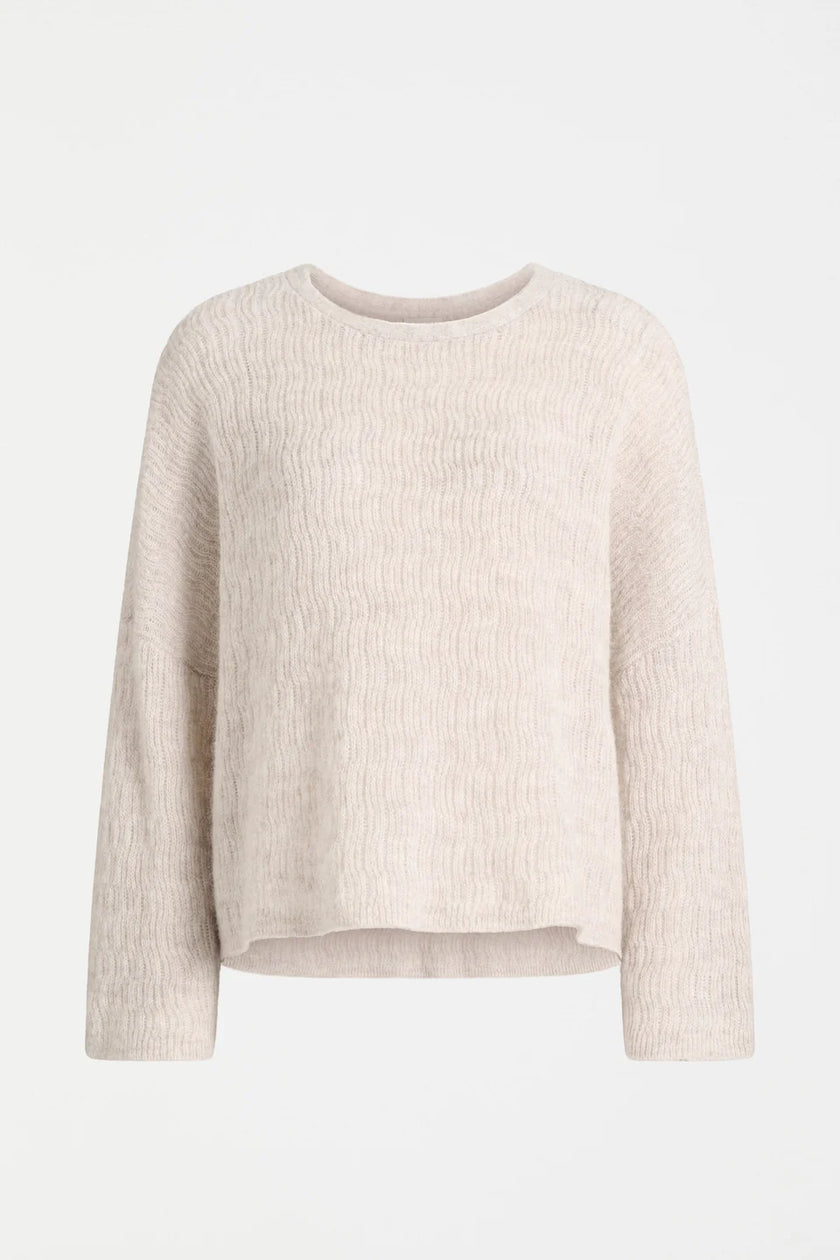 ELK Agna Pattern Sweater Ecru