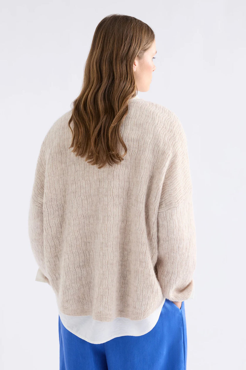 ELK Agna Pattern Sweater Ecru
