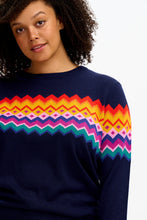 Load image into Gallery viewer, Sugarhill Brighton Rita Jumper Navy Fairisle Stripe
