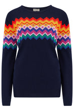 Load image into Gallery viewer, Sugarhill Brighton Rita Jumper Navy Fairisle Stripe
