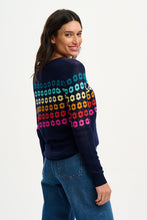 Load image into Gallery viewer, Sugarhill Rita Jumper Navy Rainbow Flowers
