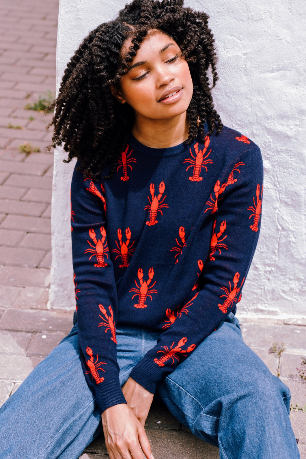 Sugarhill Brighton Rosie Jumper Navy Lobster