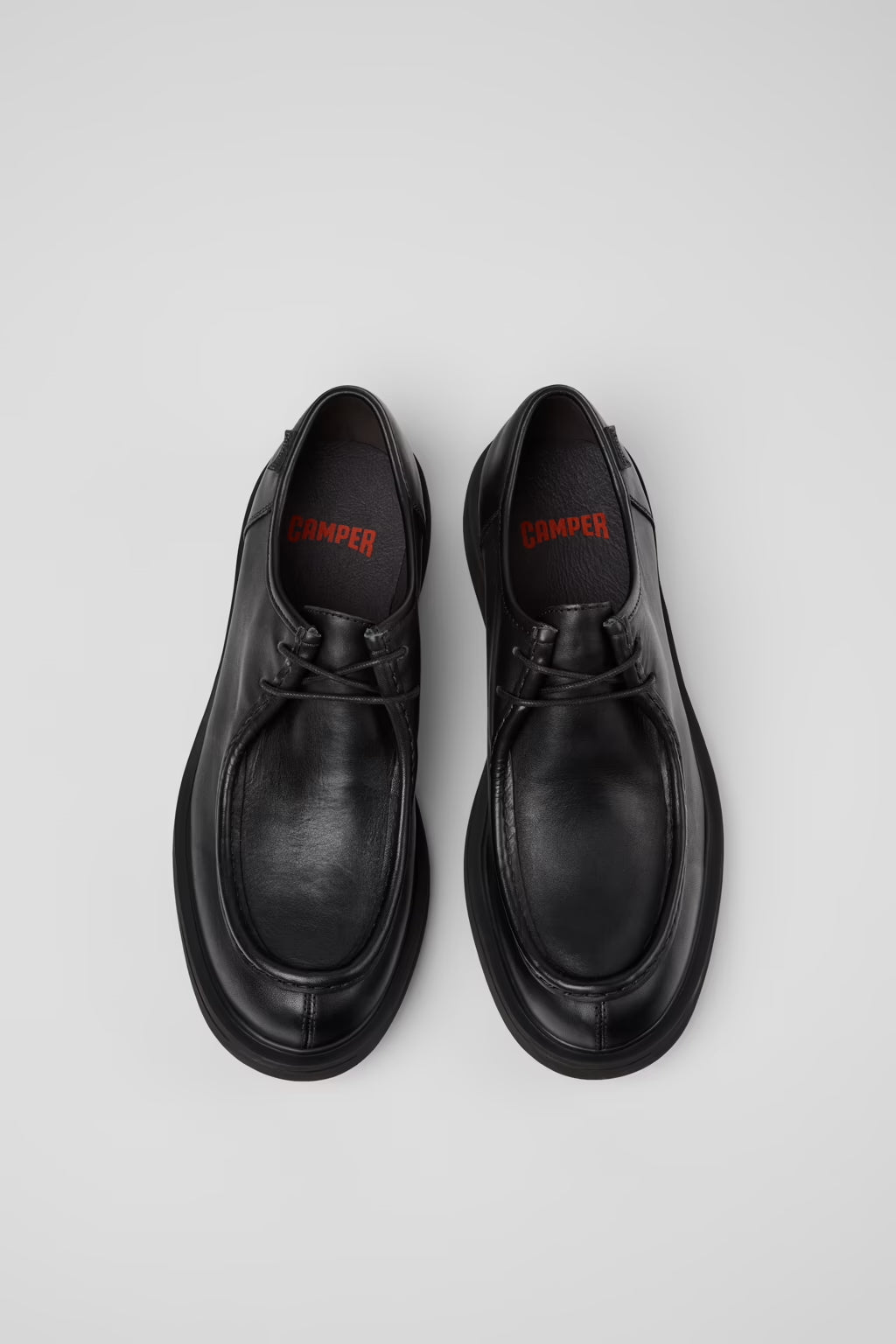 Camper Norman Black Leather Mens Derby Shoe