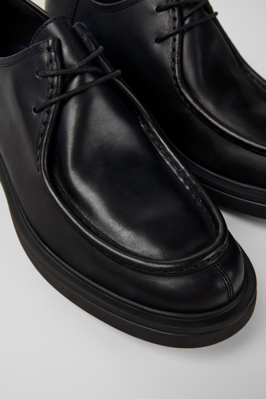 Camper Norman Black Leather Mens Derby Shoe