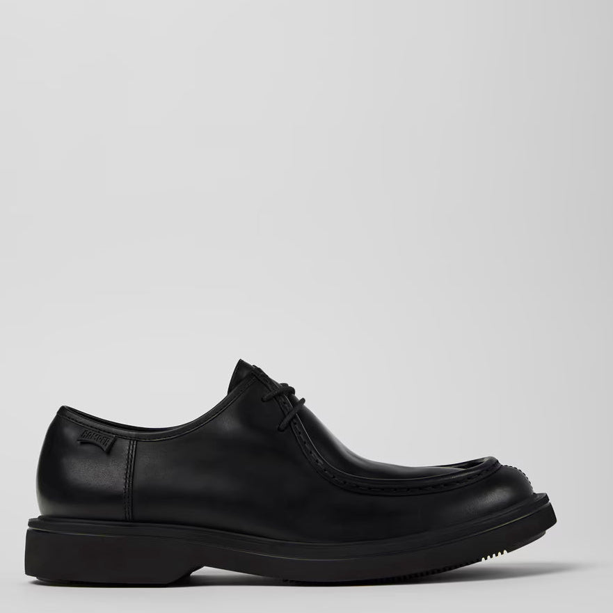 Camper Norman Black Leather Mens Derby Shoe