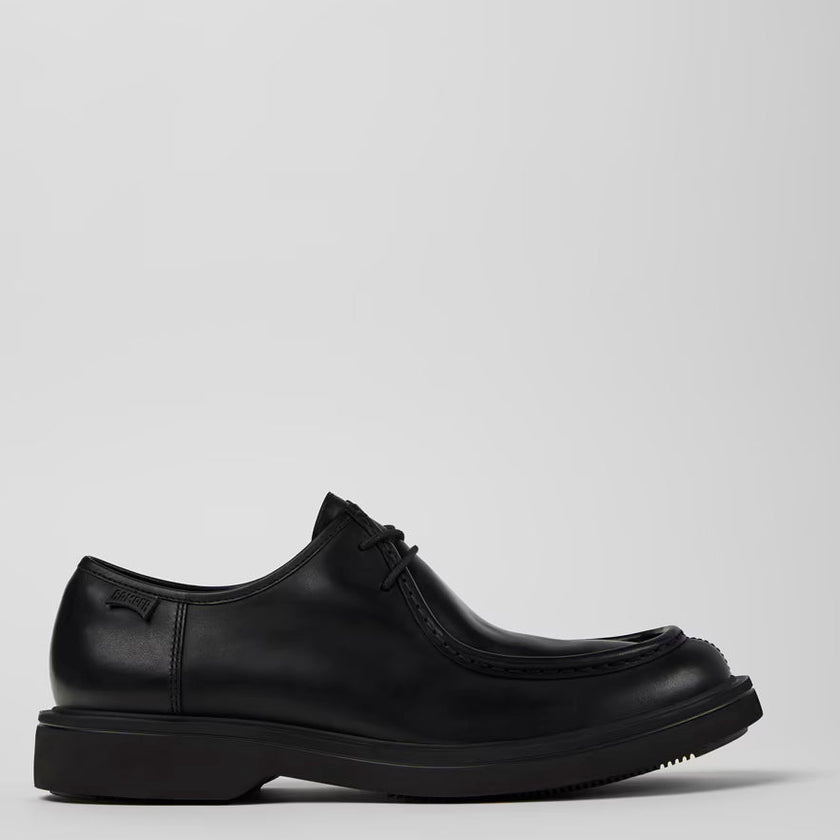 Camper Norman Black Leather Mens Derby Shoe