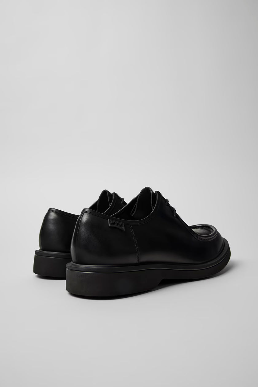Camper Norman Black Leather Mens Derby Shoe