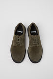 Camper Pix Green Suede Mens Derby Shoe
