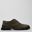 Camper Pix Green Suede Mens Derby Shoe