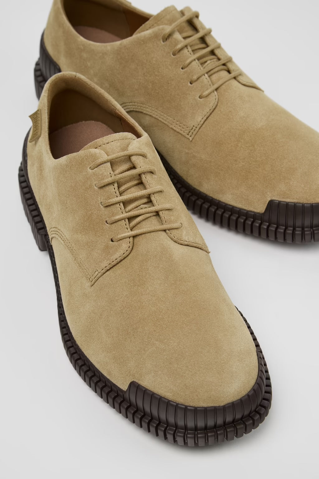 Camper Pix Lace Ups Oat/ Choc Sole