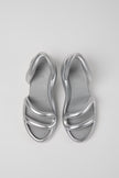 Camper Womens Kobarah Heel Sandals Silver Metallic