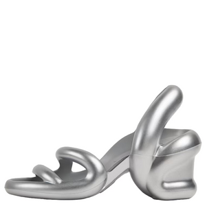 Camper Womens Kobarah Heel Sandals Silver Metallic