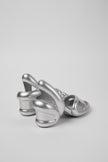 Camper Womens Kobarah Heel Sandals Silver Metallic