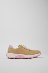 Camper Womens Drift Trail Vibram Sneakers Camel/Pink