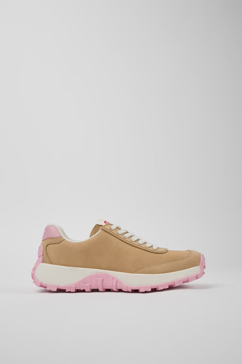 Camper Womens Drift Trail Vibram Sneakers Camel/Pink