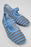 Camper Casi Myra Mesh Ballet Flats Blue/ Brown