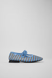 Camper Casi Myra Mesh Ballet Flats Blue/ Brown