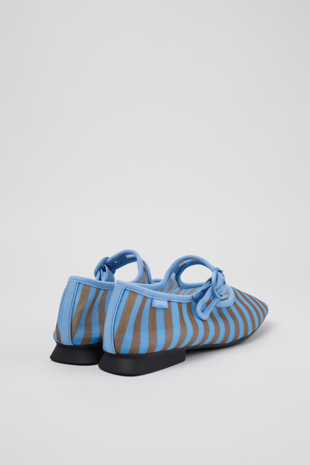 Camper Casi Myra Mesh Ballet Flats Blue/ Brown