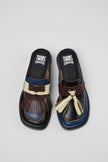Camper Twins Moccasins Black/ Choc/ Blue/ Yellow