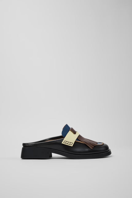 Camper Twins Moccasins Black/ Choc/ Blue/ Yellow