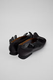 Camper Casi Myra Frilly Ballet Flats Black Leather