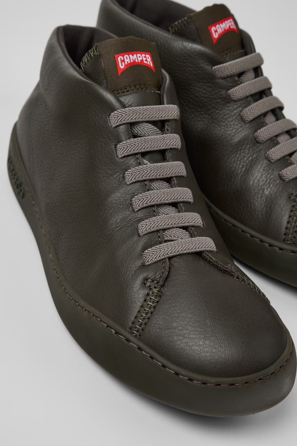 Camper Peu Touring Green Leather Mens Sneaker Boot