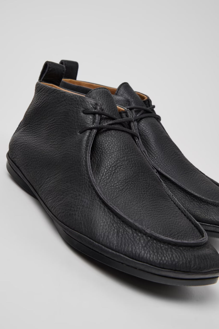 Camper Right Nina Black Leather Womens Ankle Boot