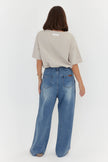 ALEXANDRA Alessia Wide Leg Jeans Mid Blue Denim