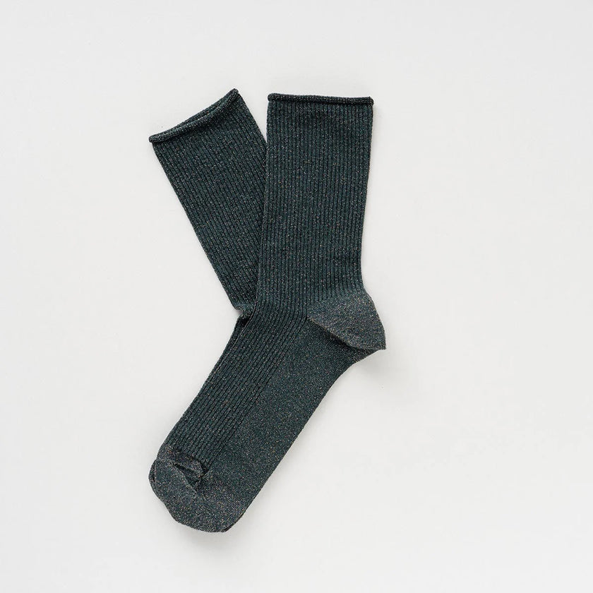 KLUE Glitter Lurex Socks Green