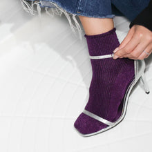 Load image into Gallery viewer, KLUE Glitter Lurex Socks Purple
