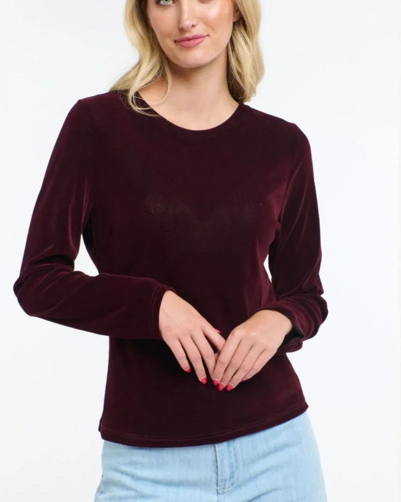 365 Days Velvet Underground Top Burgundy