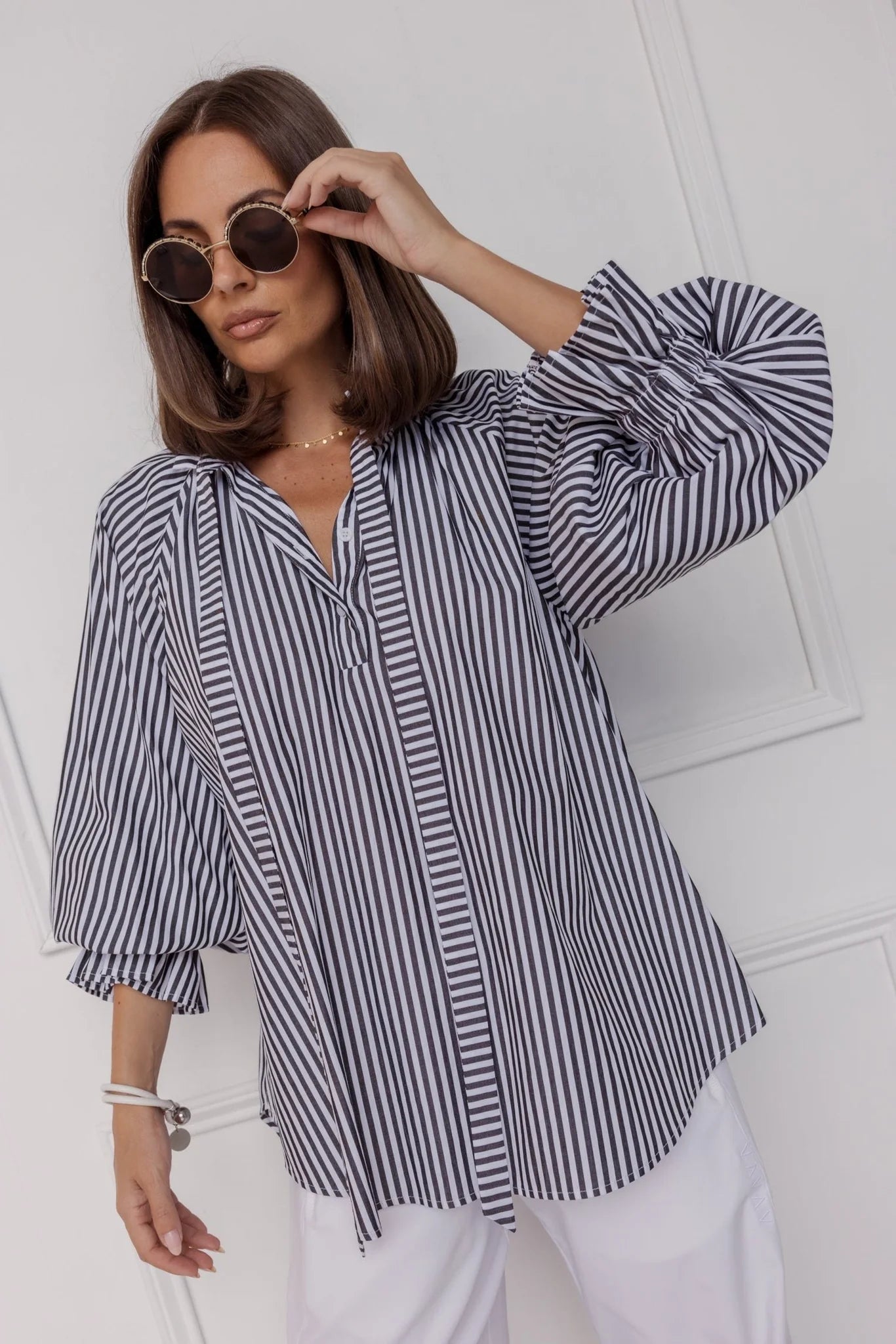 ALEXANDRA Danill Blouse Black Stripe